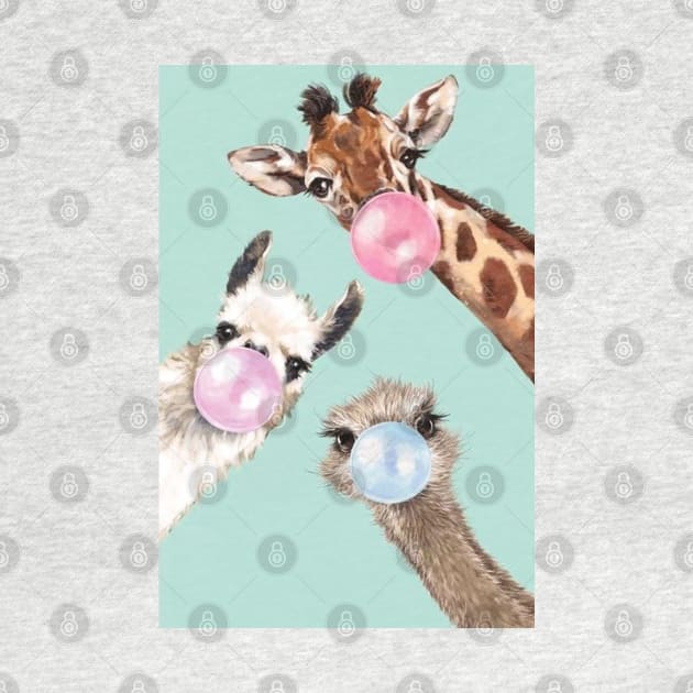 Funny Animals Giraffe, Llama, Ostrich by Alexander S.